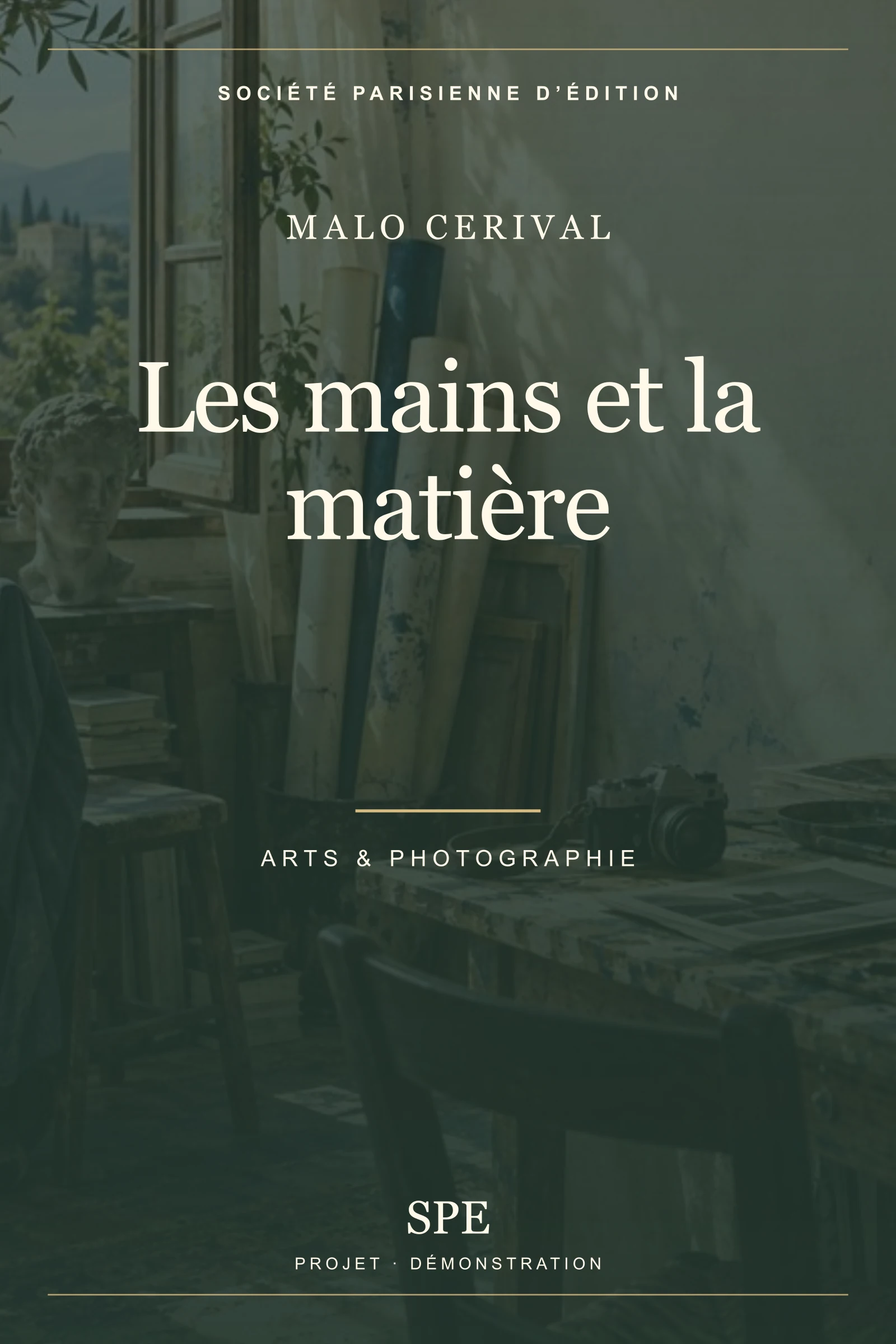 Couverture fictive : Les mains et la matière