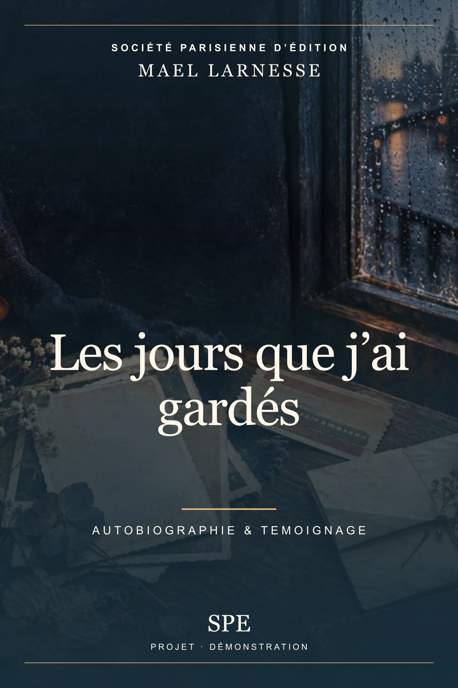 Couverture fictive : Les jours que j’ai gardés