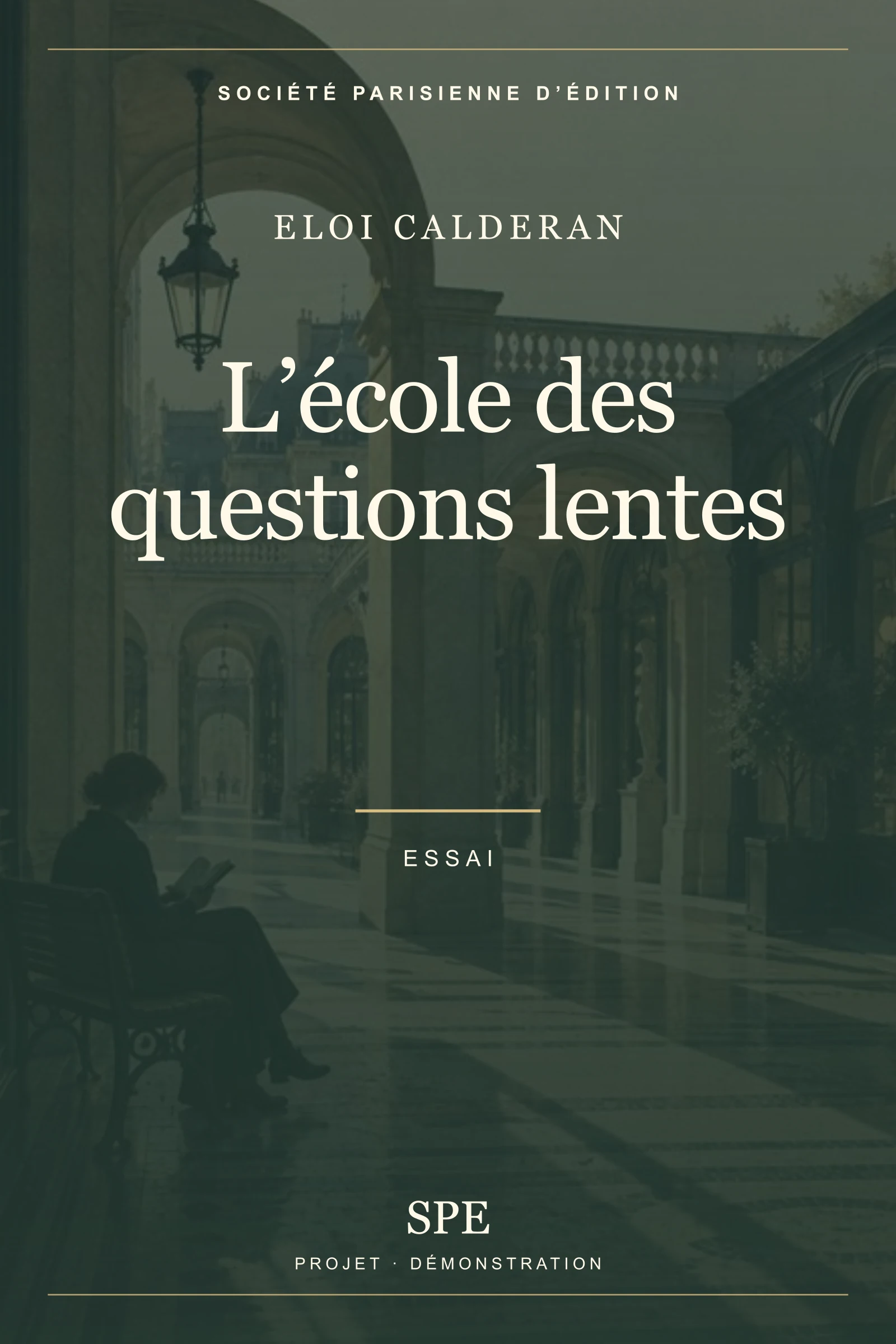 Couverture fictive : L’école des questions lentes