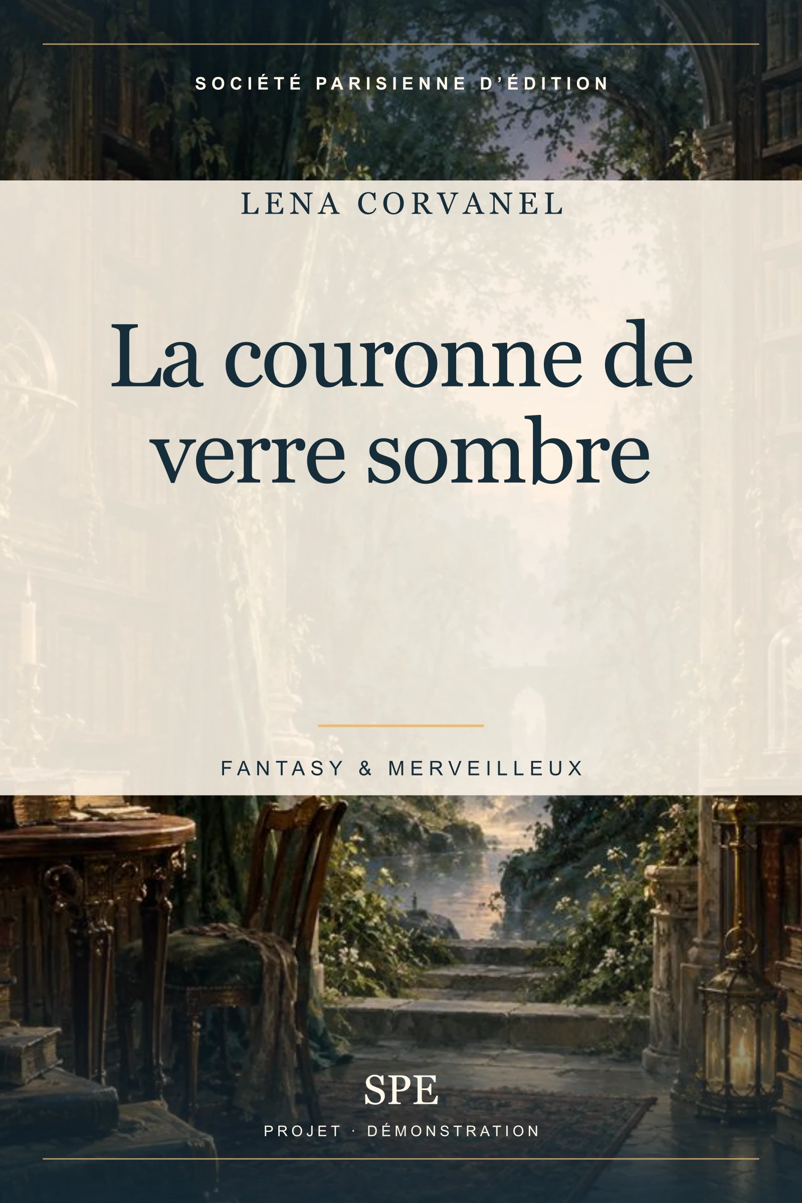 Couverture fictive : La couronne de verre sombre