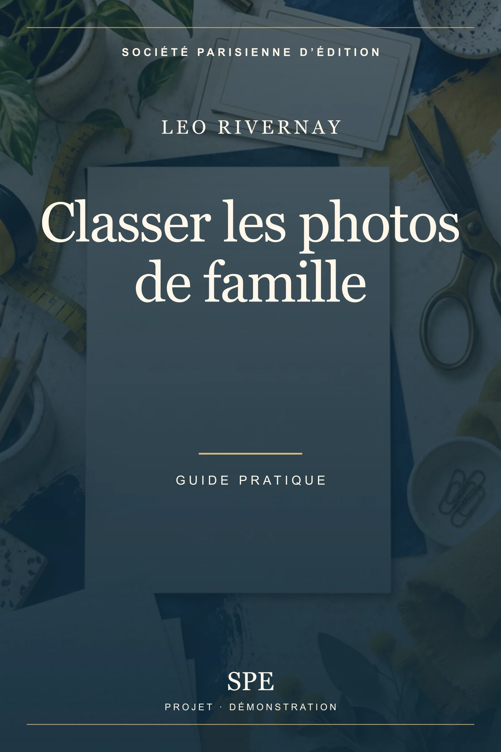 Couverture fictive : Classer les photos de famille