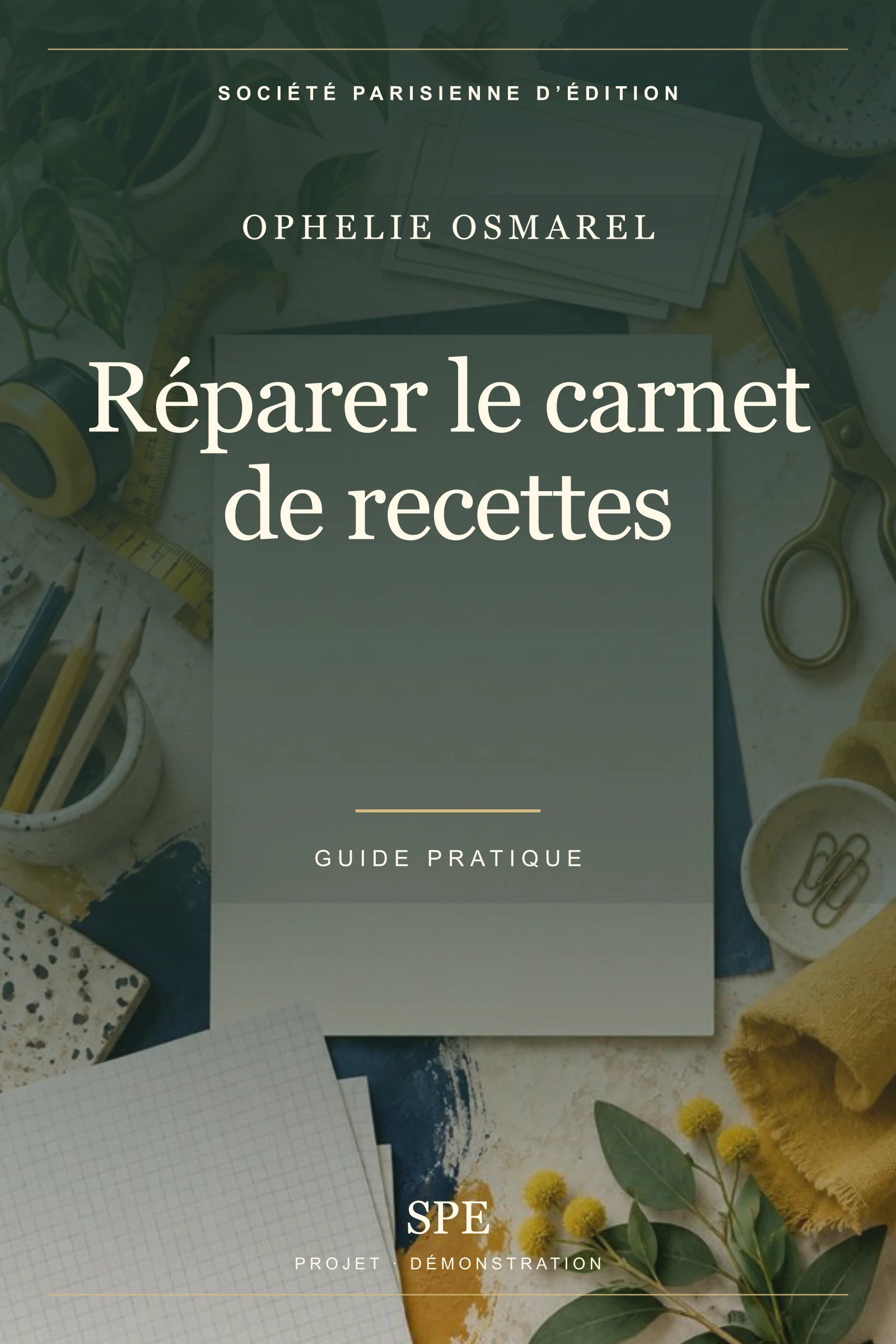 Couverture fictive : Réparer le carnet de recettes