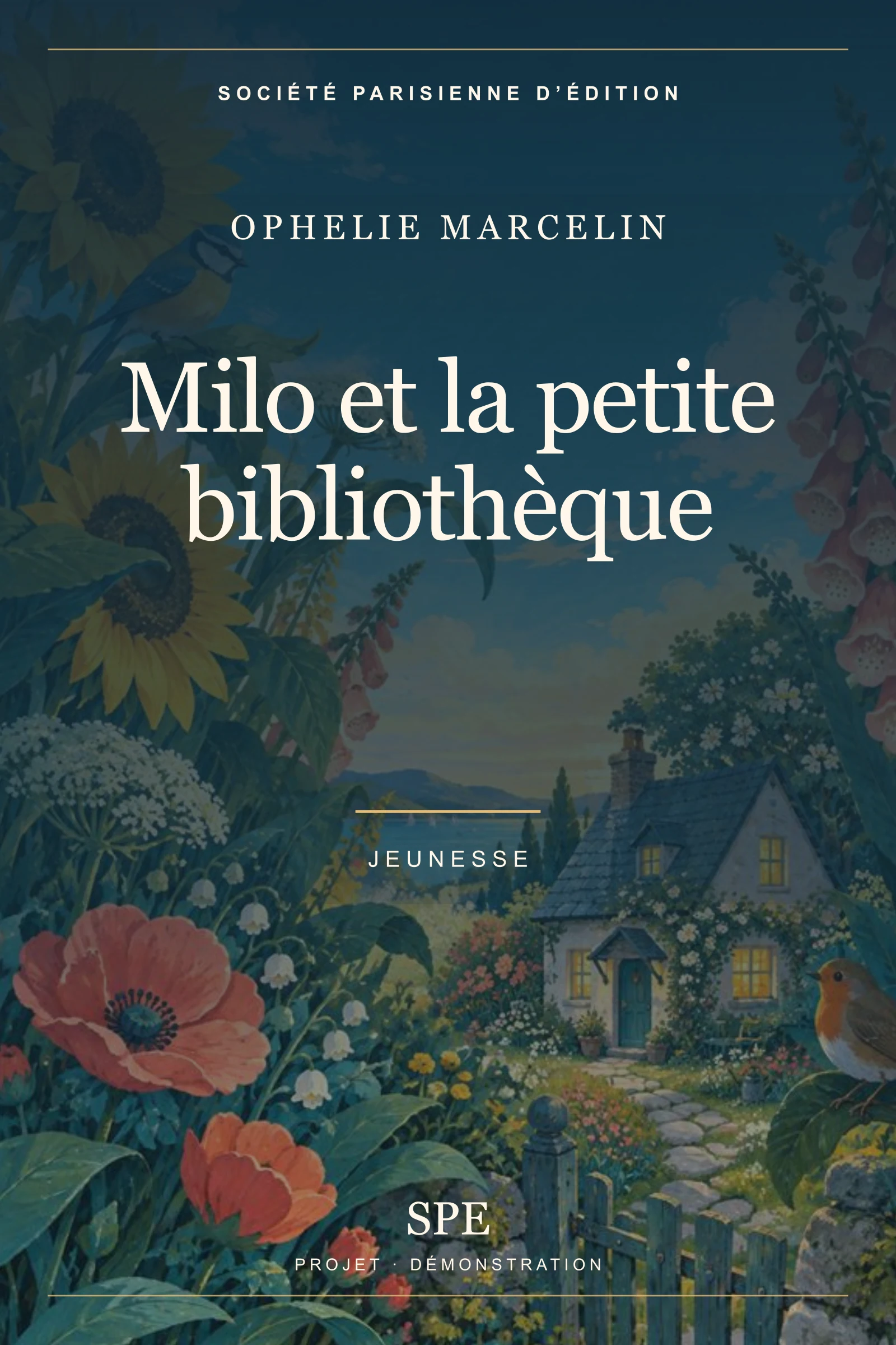 Couverture fictive : Milo et la petite bibliothèque