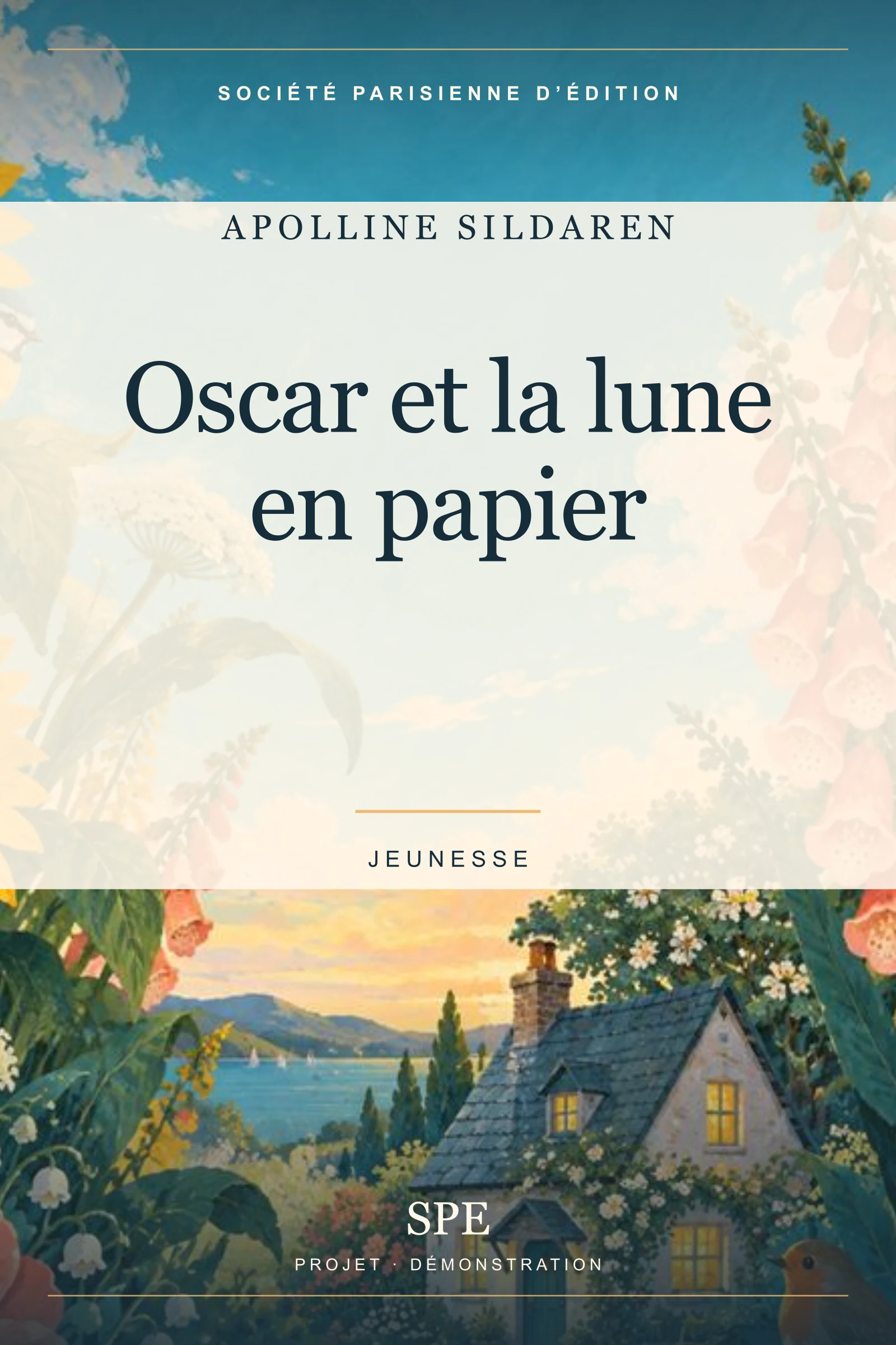 Couverture fictive : Oscar et la lune en papier