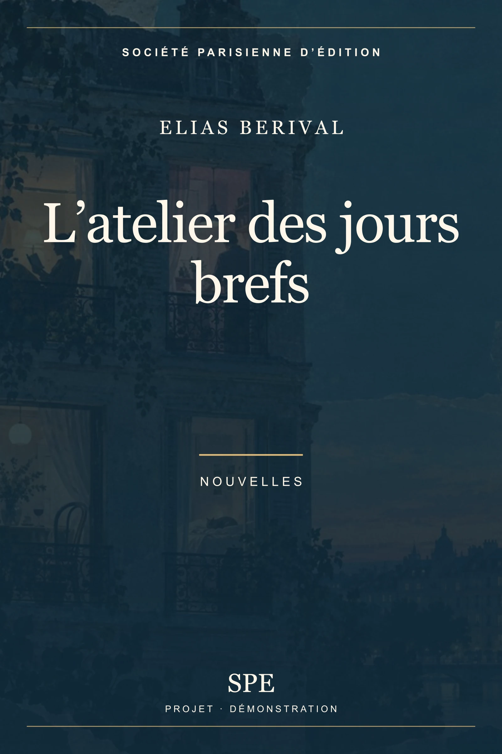 Couverture fictive : L’atelier des jours brefs