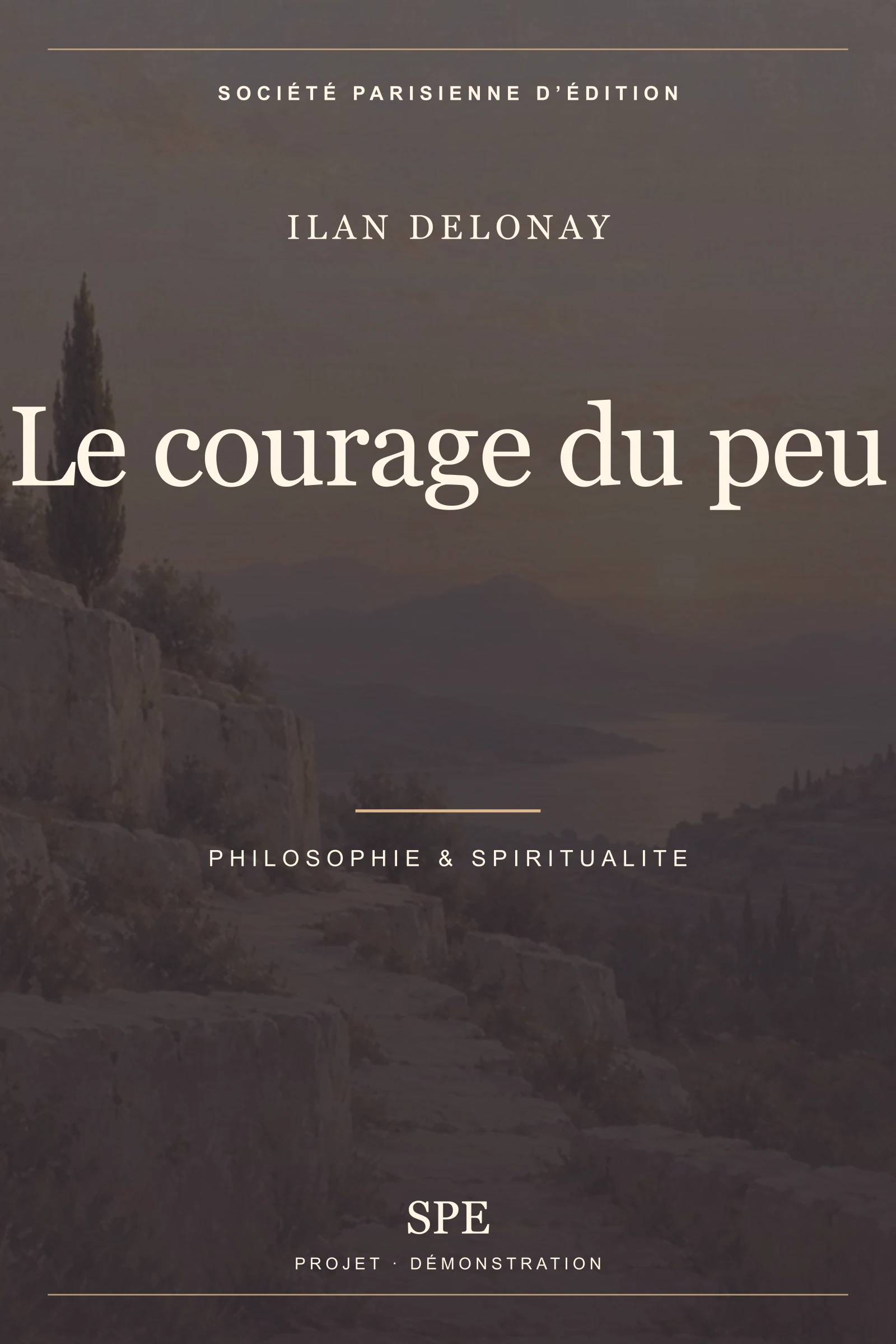 Couverture fictive : Le courage du peu
