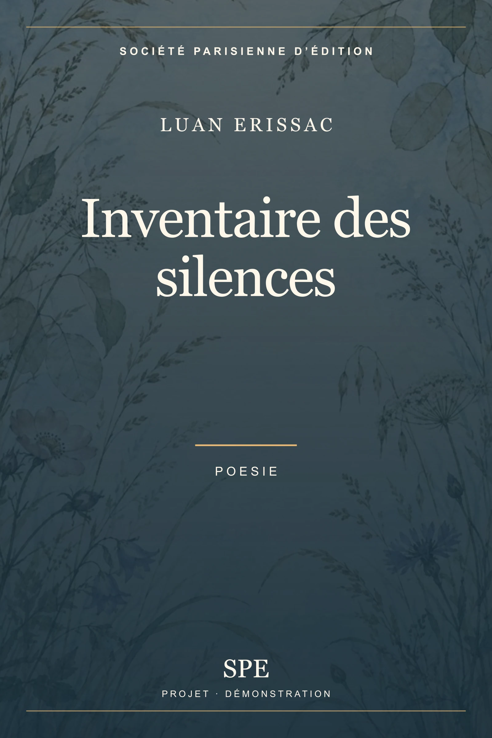 Couverture fictive : Inventaire des silences