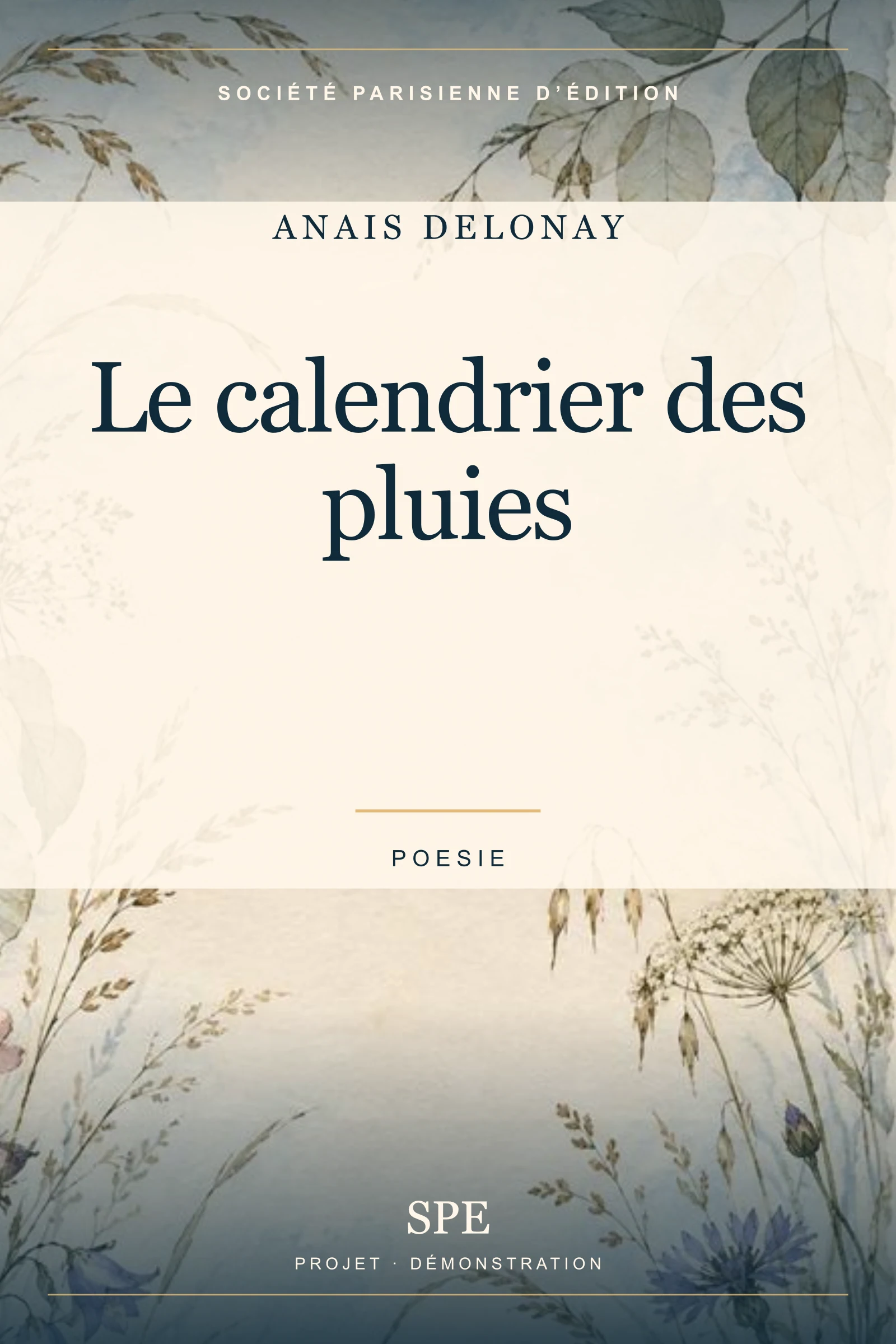 Couverture fictive : Le calendrier des pluies