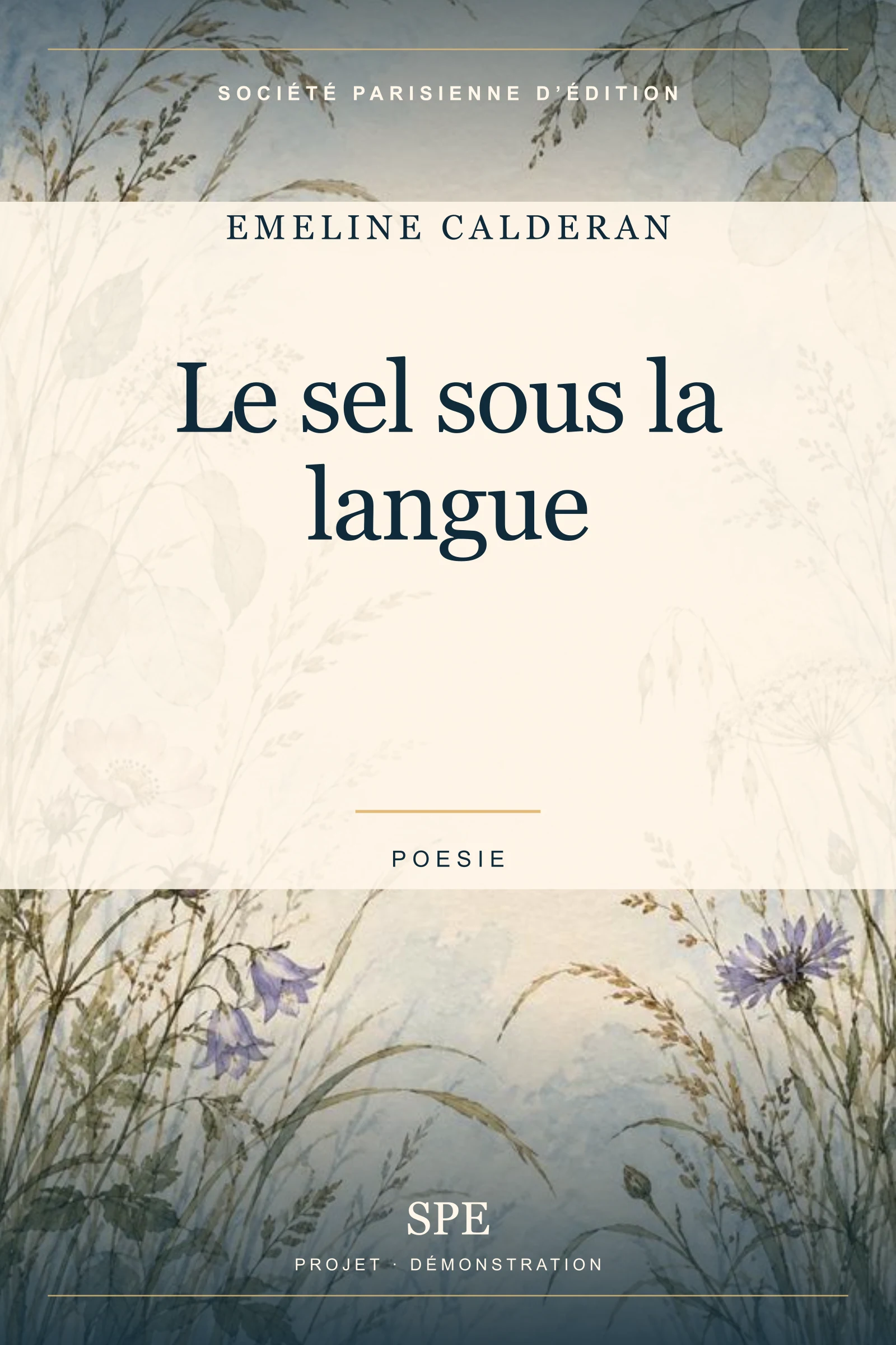 Couverture fictive : Le sel sous la langue