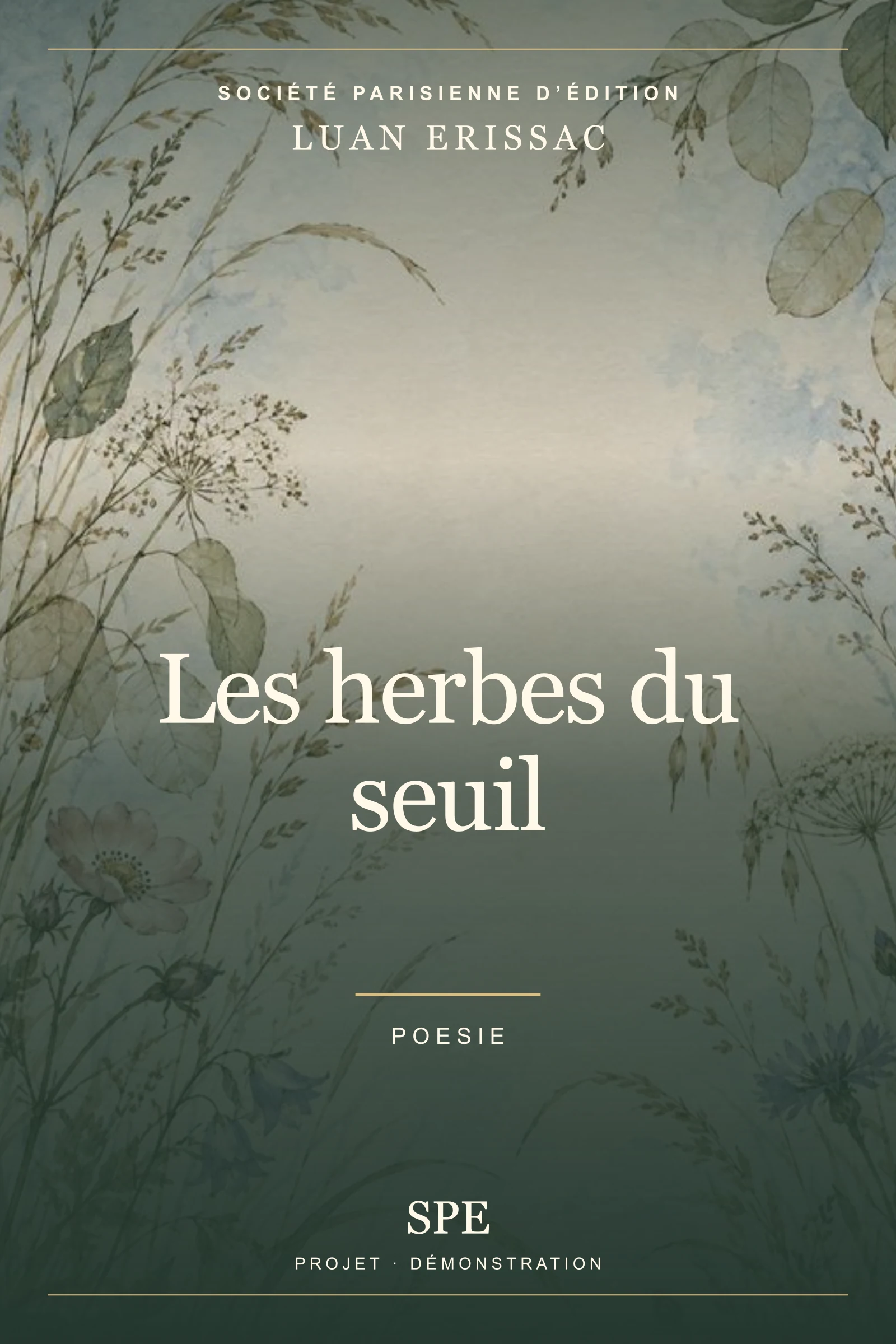 Couverture fictive : Les herbes du seuil