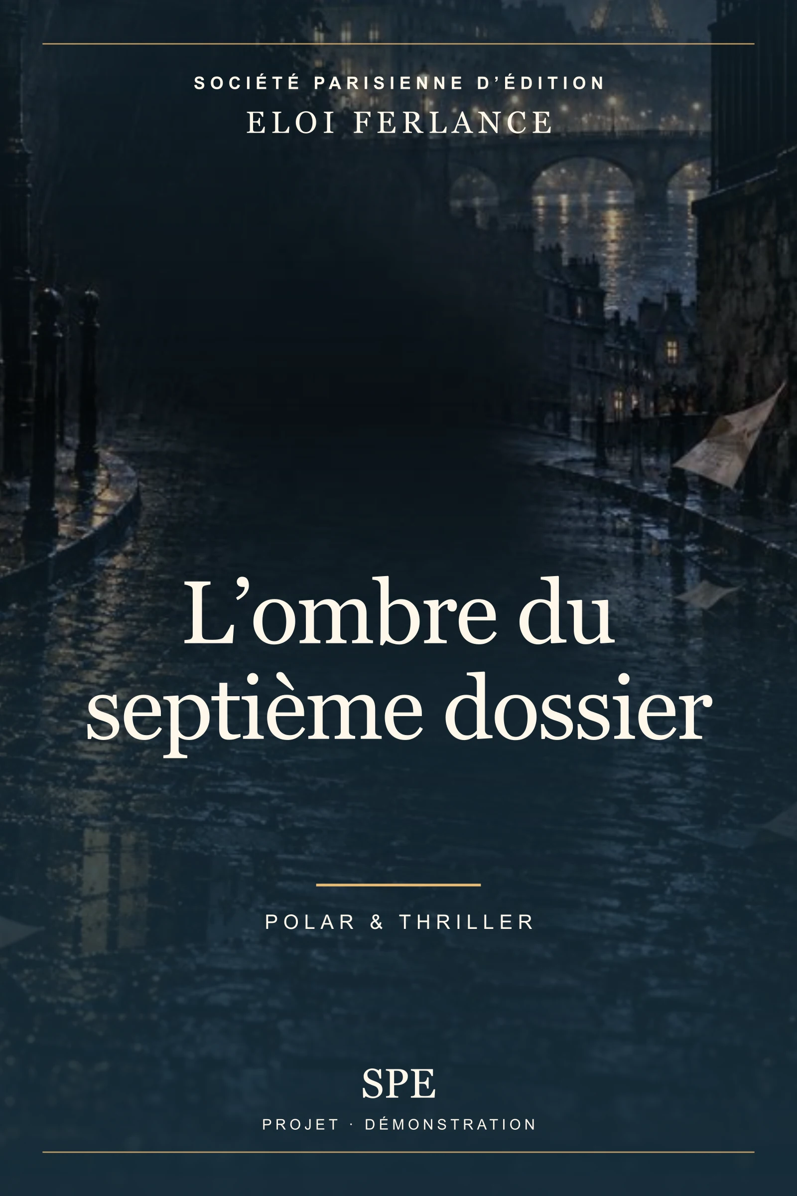 Couverture fictive : L’ombre du septième dossier
