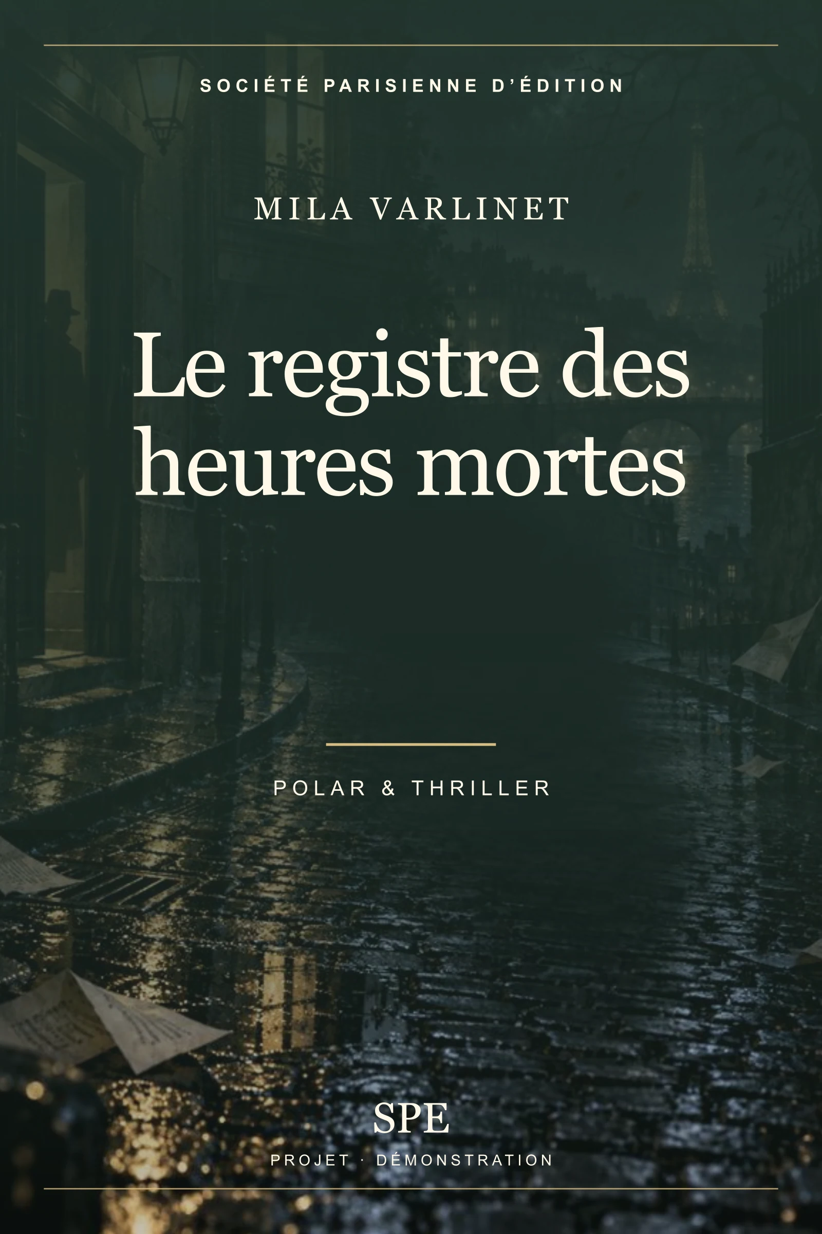Couverture fictive : Le registre des heures mortes