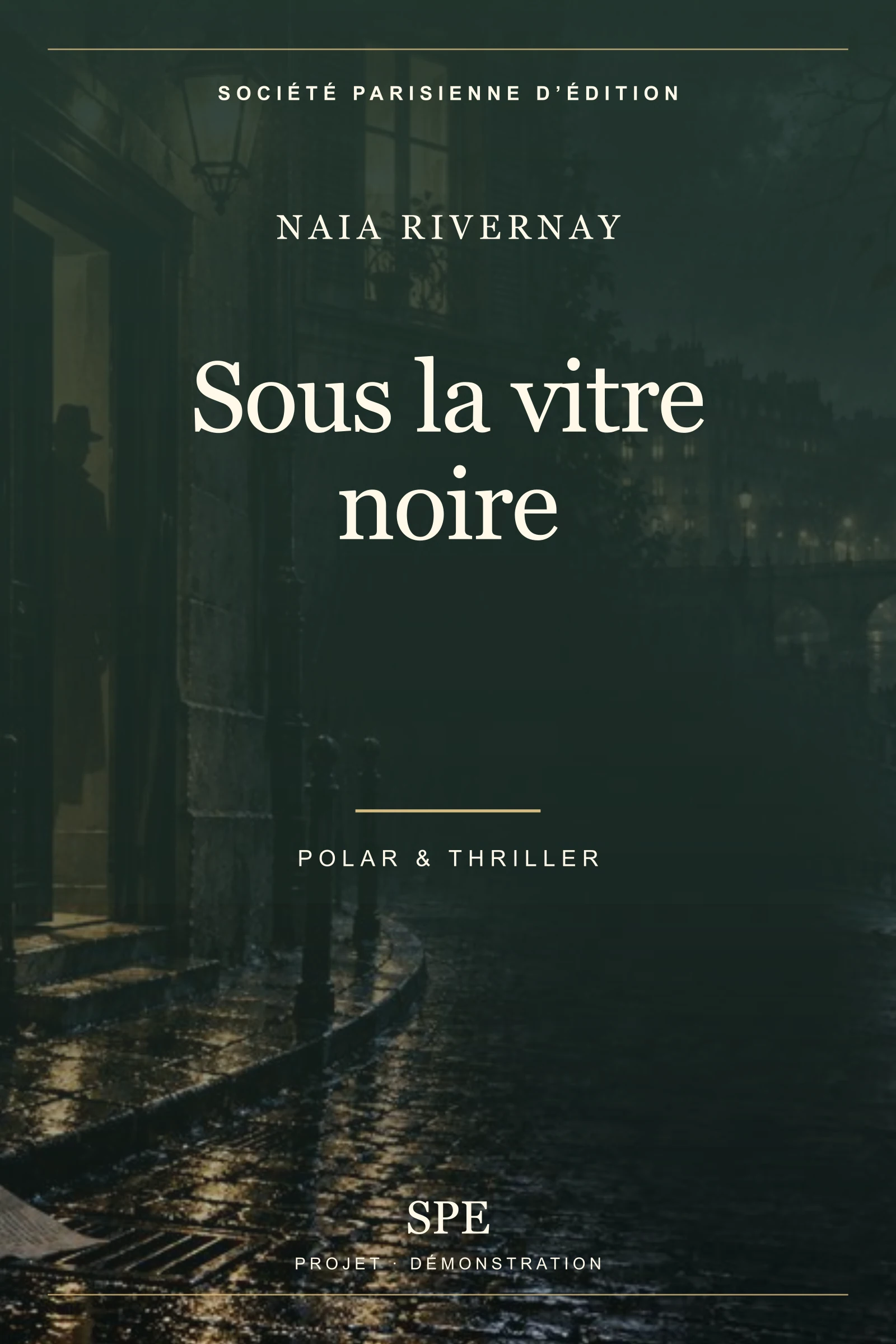 Couverture fictive : Sous la vitre noire