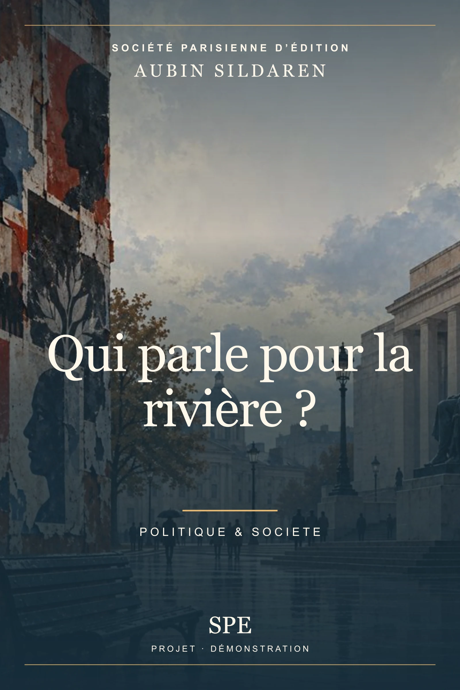 Couverture fictive : Qui parle pour la rivière ?