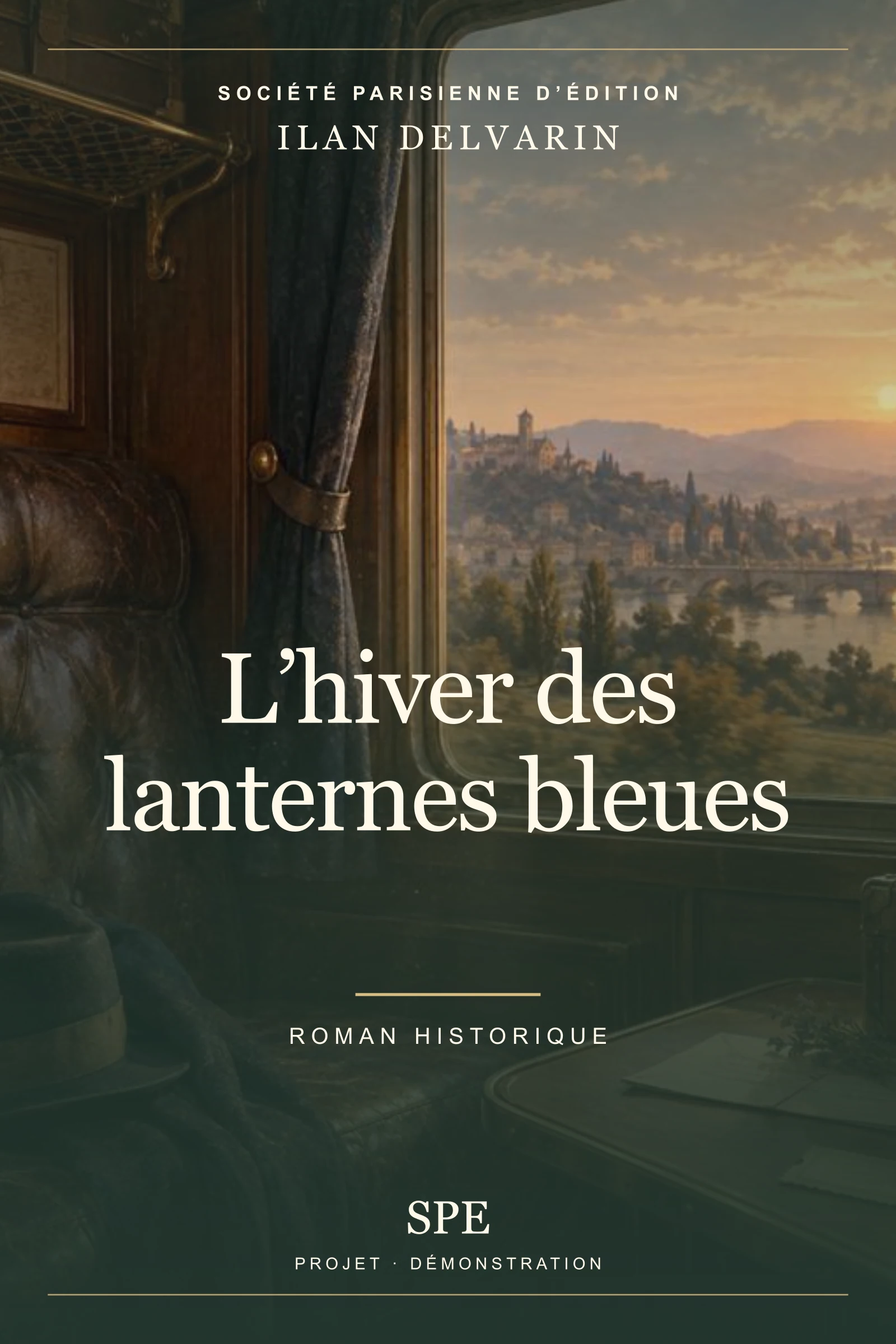 Couverture fictive : L’hiver des lanternes bleues