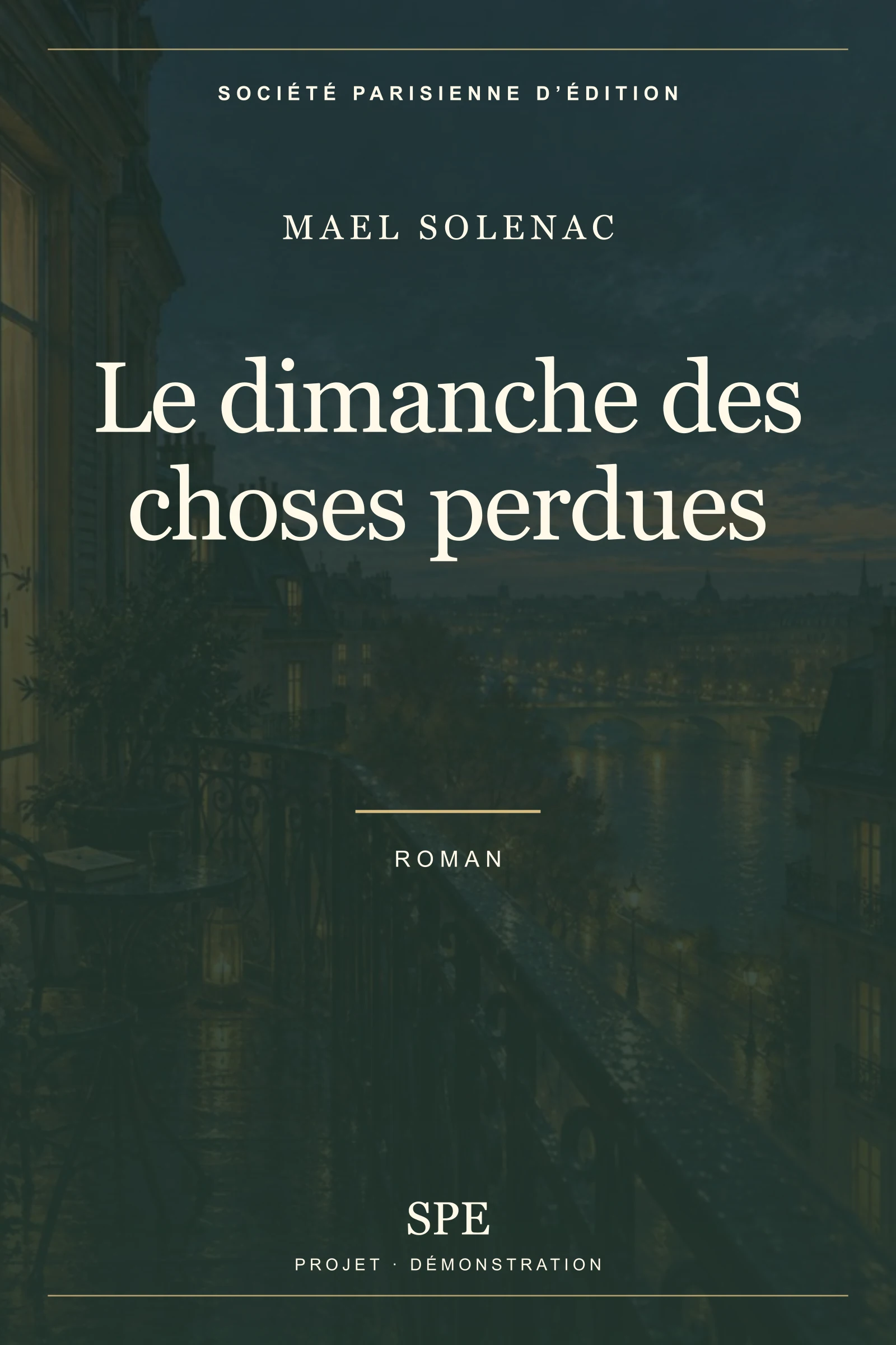 Couverture fictive : Le dimanche des choses perdues