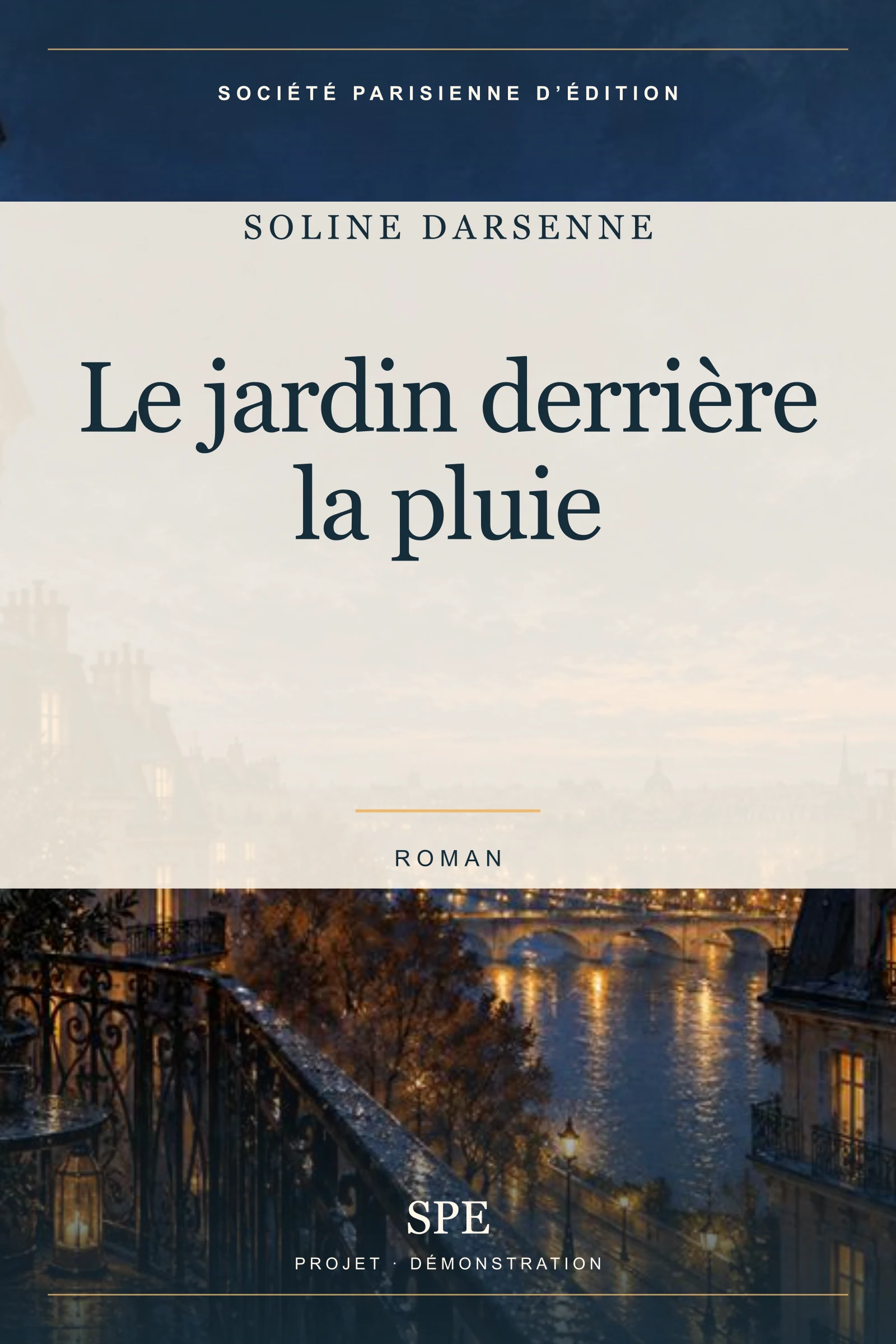 Couverture fictive : Le jardin derrière la pluie