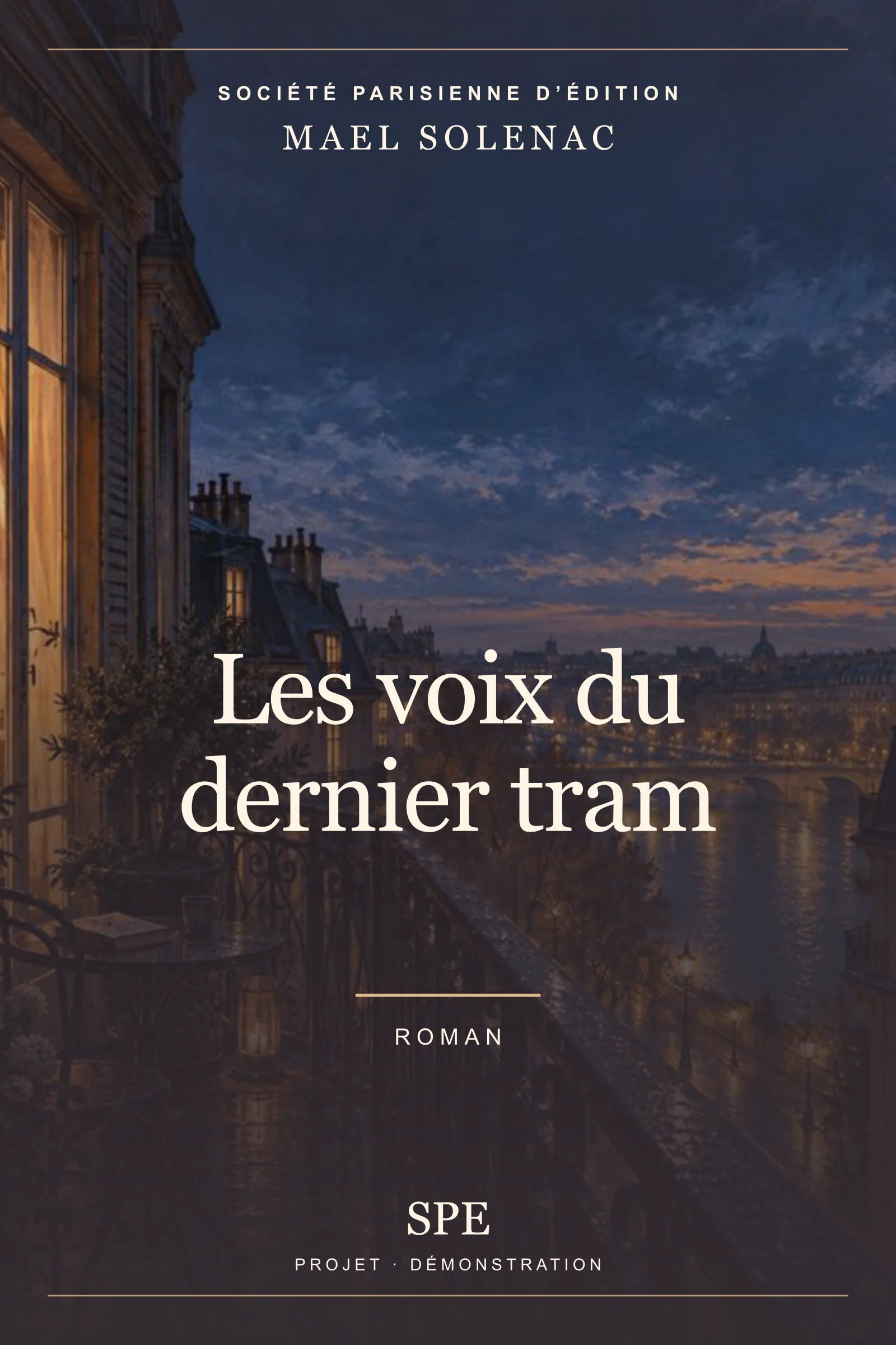 Couverture fictive : Les voix du dernier tram