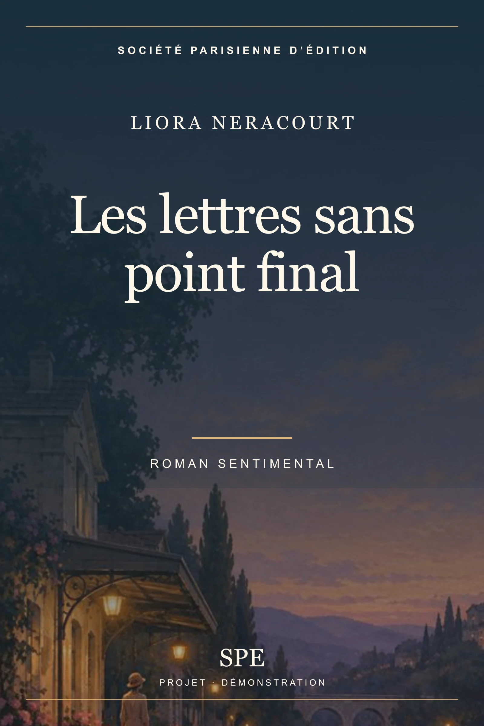 Couverture fictive : Les lettres sans point final