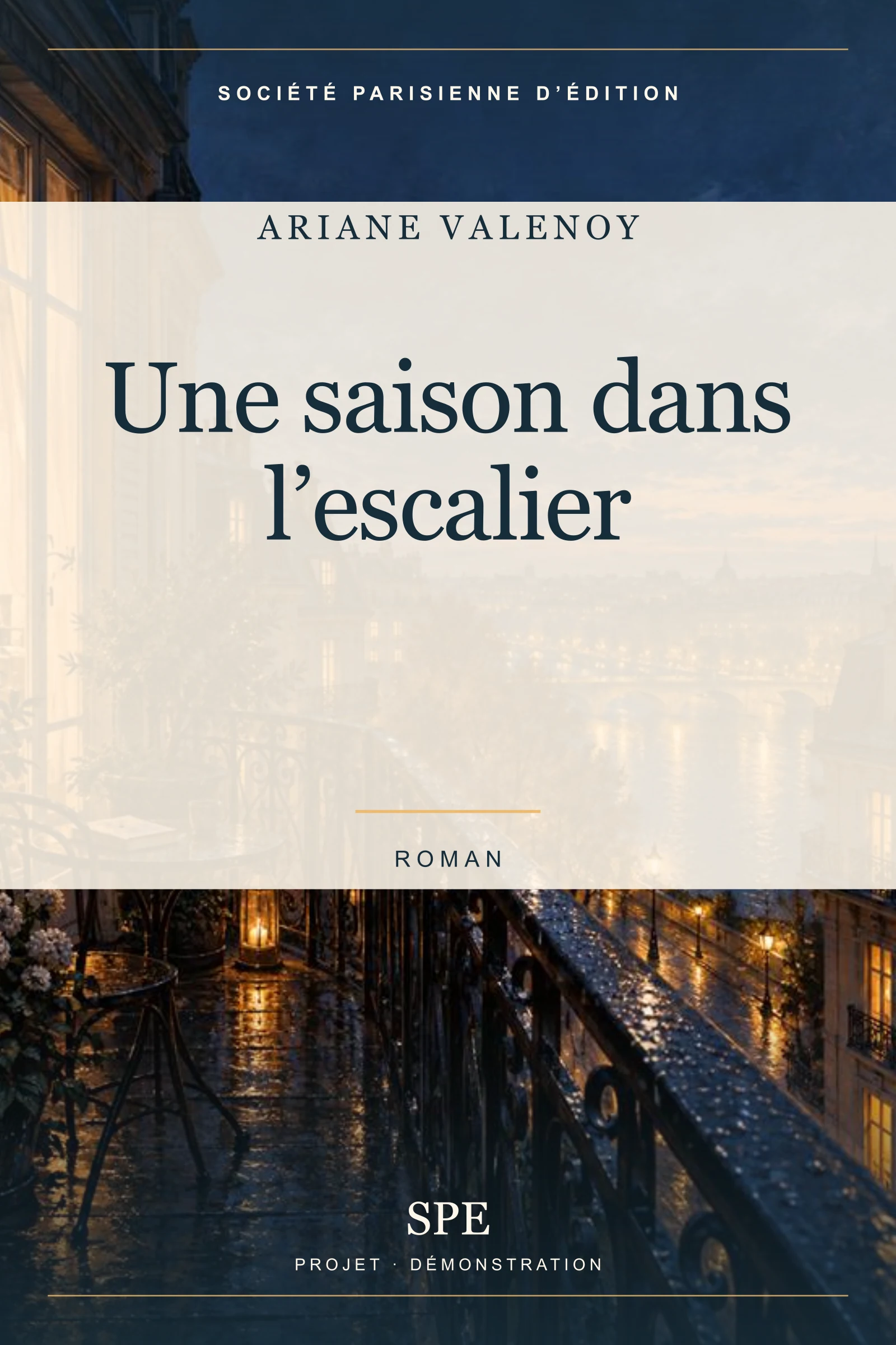 Couverture fictive : Une saison dans l’escalier