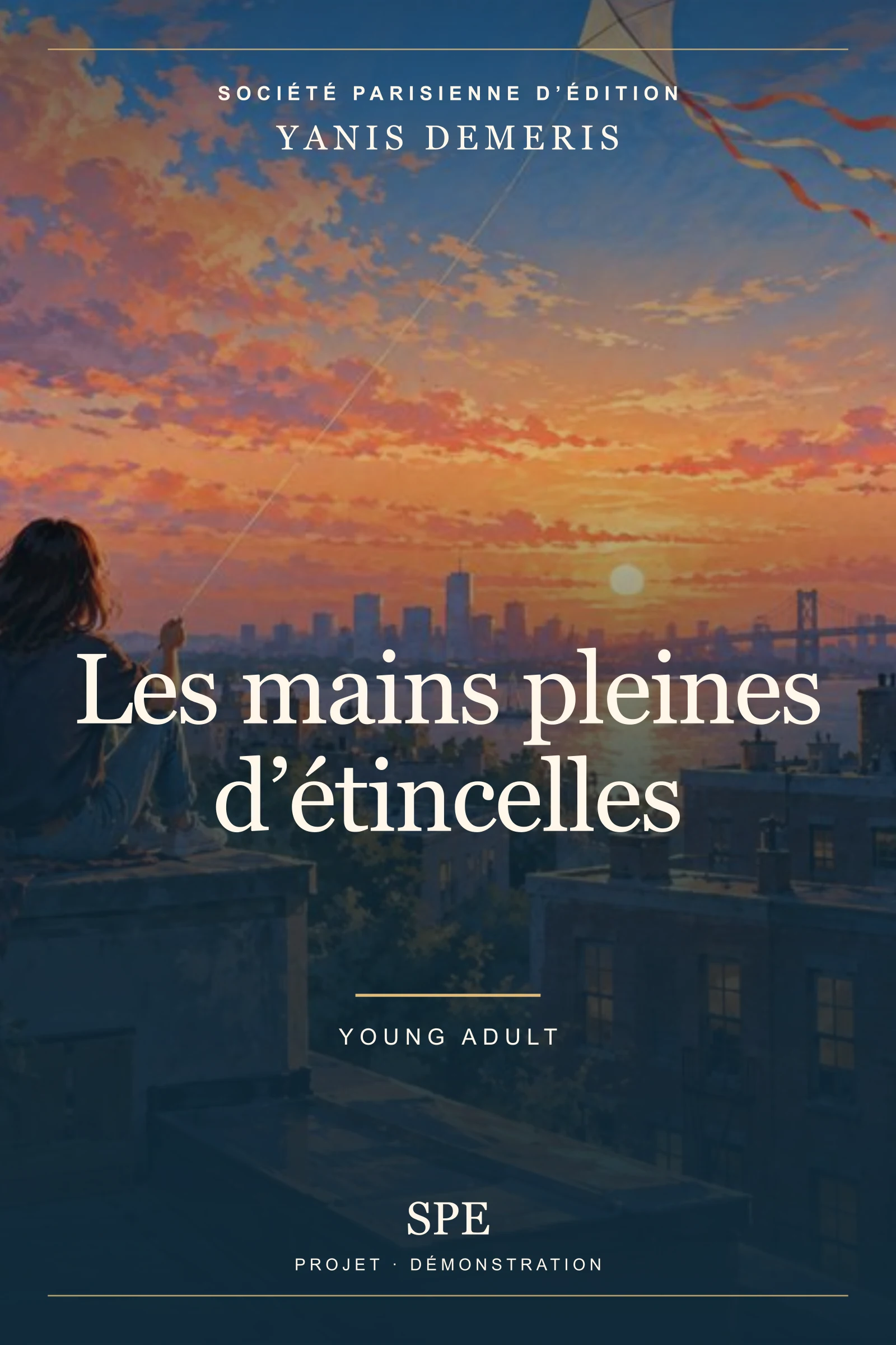 Couverture fictive : Les mains pleines d’étincelles