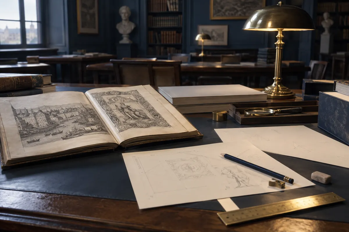 Pages anciennes comparées à des feuillets de commentaires