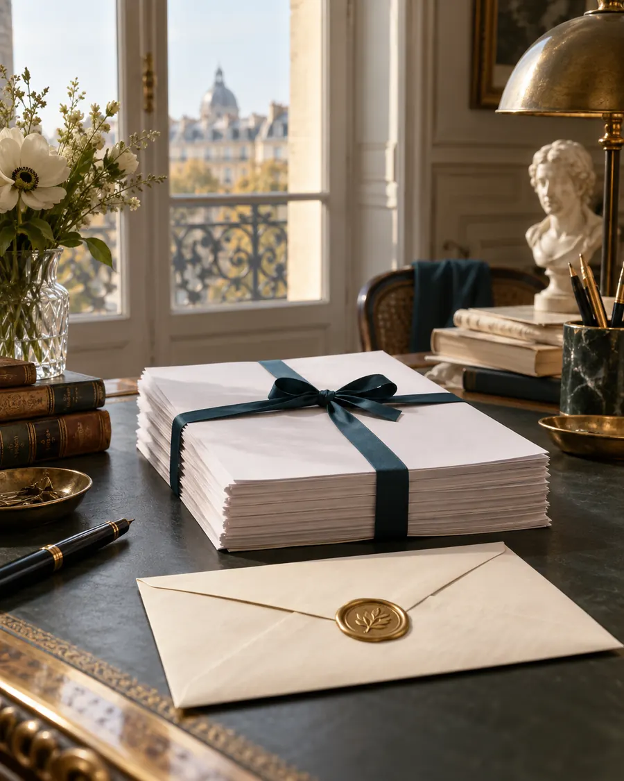 Manuscrit et dossier de présentation prêts à être envoyés