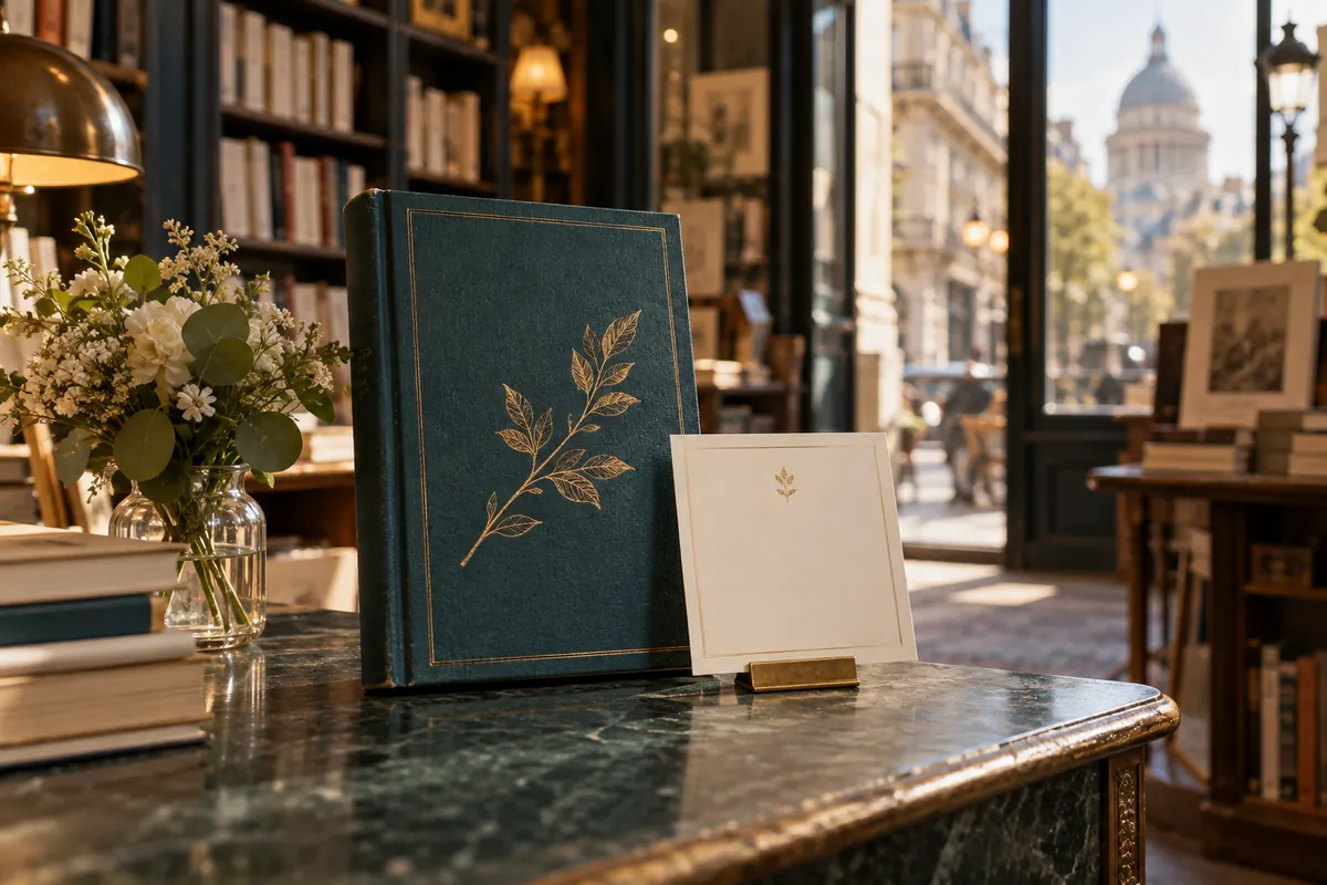 Livre et fiche de présentation en librairie