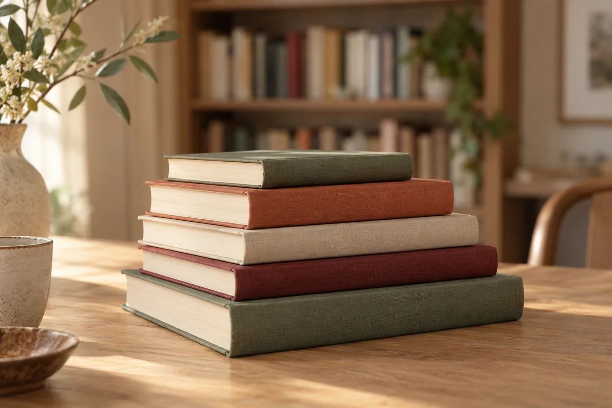 Une pile de livres sur une table