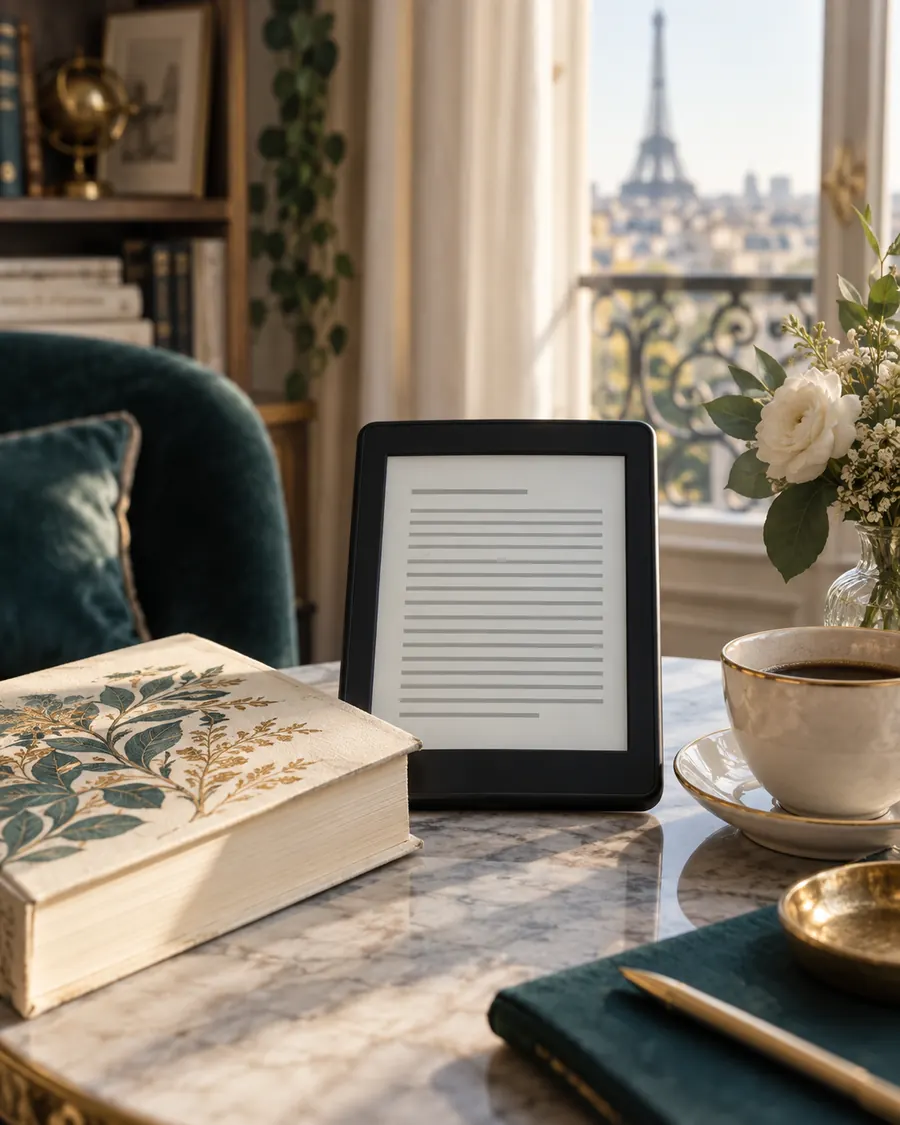 Livre numérique et livre imprimé côte à côte