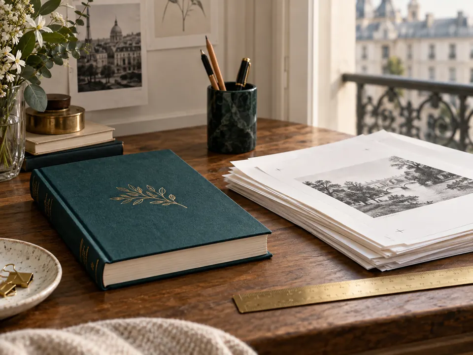 Livre achevé et épreuves imprimées