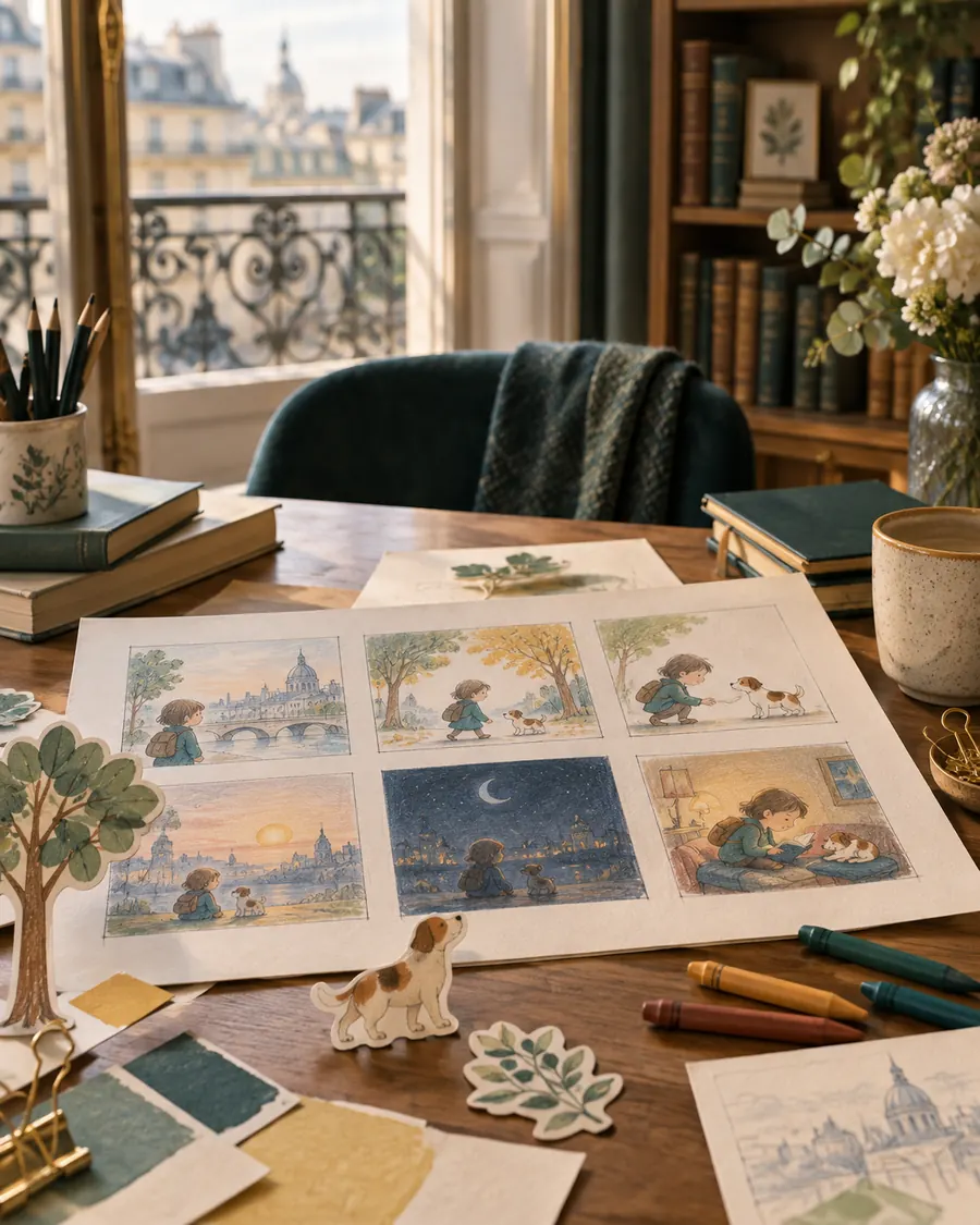 Planches illustrées pour un projet jeunesse