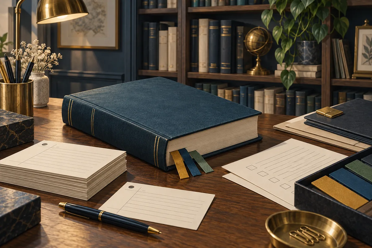 Livre, fiches bibliographiques et feuilles de contrôle dans une bibliothèque